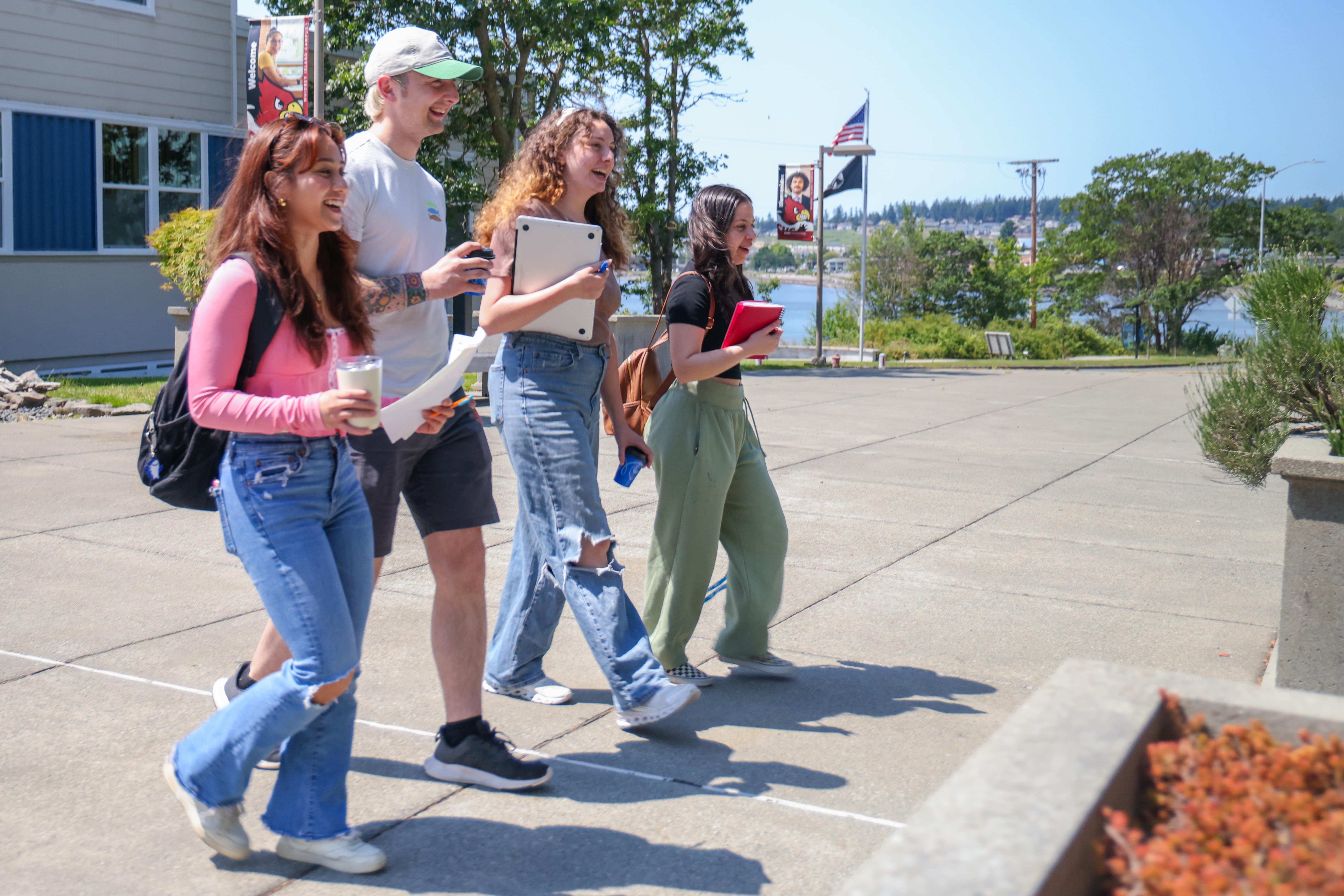 Students walking across WIC