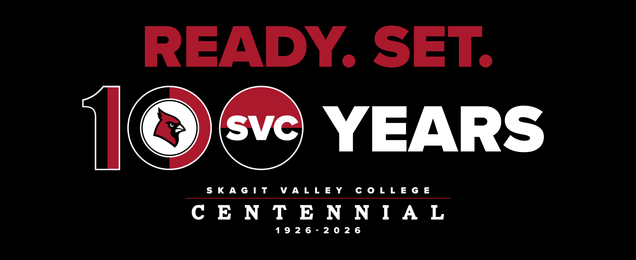 Ready. Set. 100 Years. 1926-2026 SVC Centennial