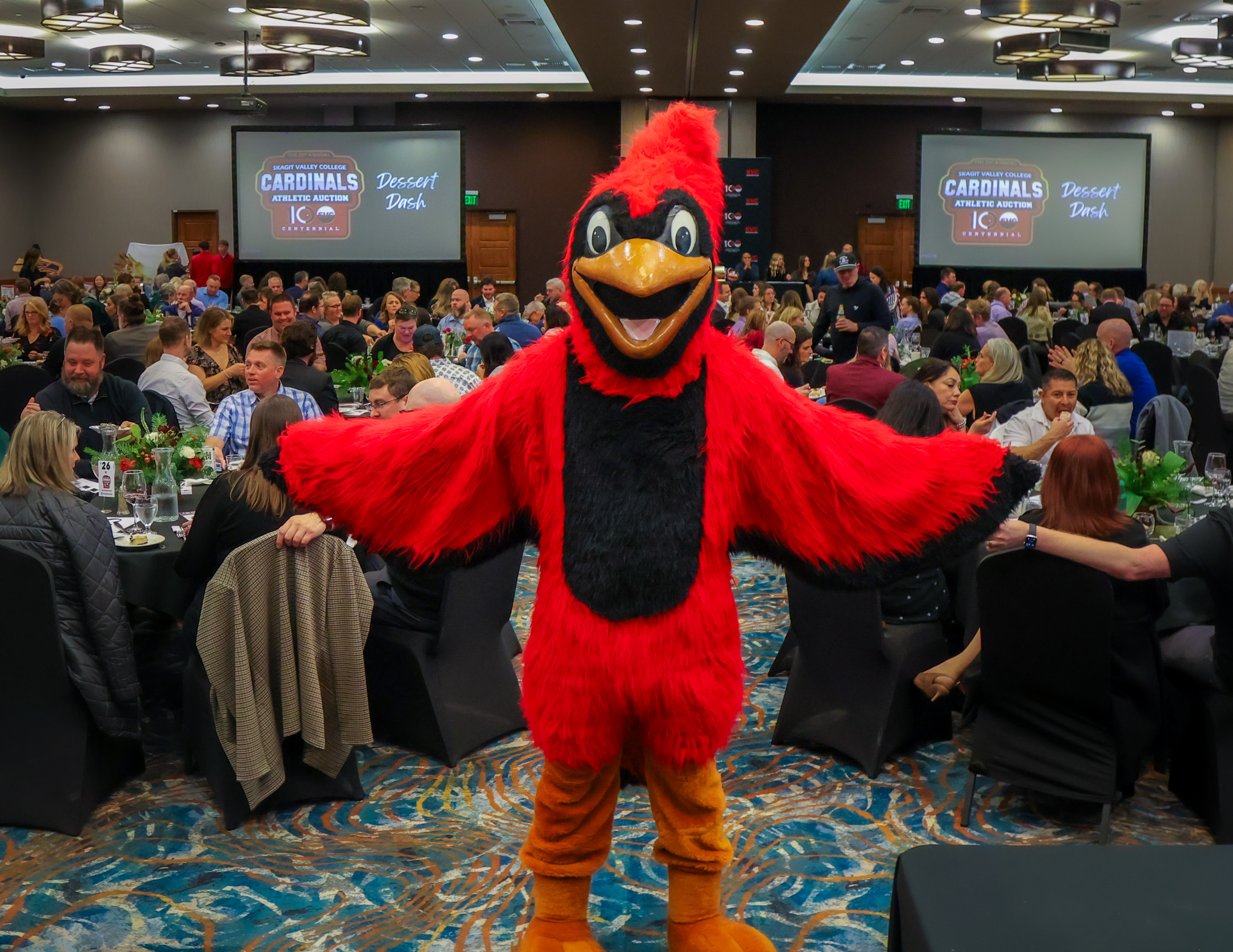 Athletic Auction, Cardinal Standing near attendees