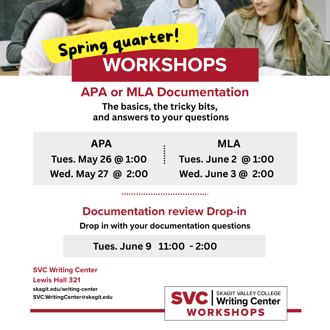 Flyer for Spring 2026 Documentation workshops
