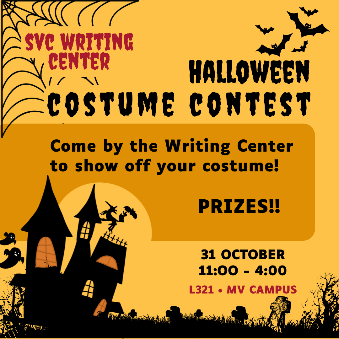 SVC Writing Center Halloween Costume Contest Oct. 31