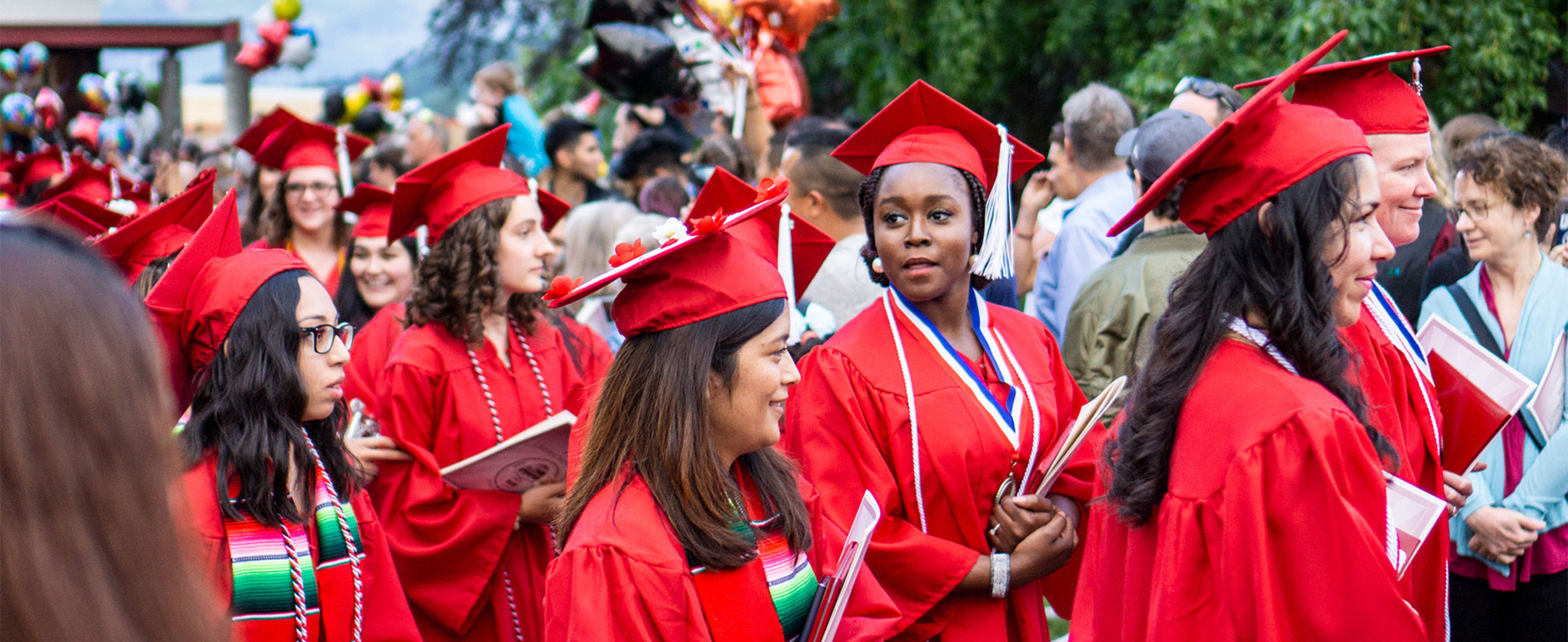 SVC Graduates walking from Duvall Pavilion
